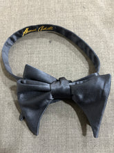 Load image into Gallery viewer, Navy Batwing Bow Tie Self Tied Anoush Chohilli
