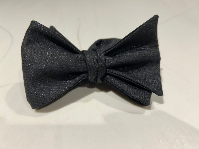 Black Lurex Butterfly Anoush Chohilli Signature Range Bow Tie