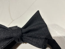 Load image into Gallery viewer, Black Lurex Butterfly Anoush Chohilli Signature Range Bow Tie
